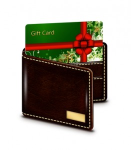 Gift card in wallet
